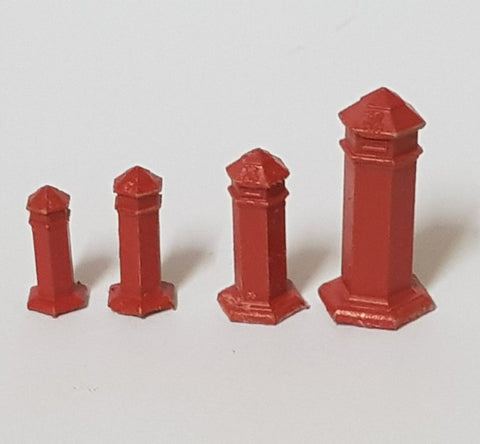 Red Pillar Post Box - Unpainted