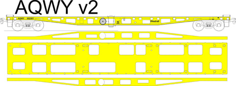 AQWY - Container Flat Car - Laser Cut Kit - HO Scale