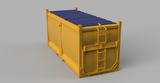 20ft Sulphur Container with tarpaulin - HO Scale - 3D printed