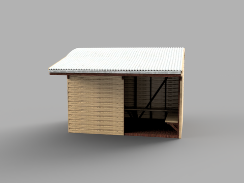 Portable Shelter Shed - 3D printed - S Scale