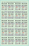 WW Wheat Hopper Wagon Decals - HO Scale