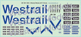 DB Locomotive Decals, Large Westrail - Water Slide Transfers - S Scale