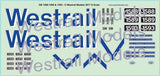 DB Locomotive Decals, Large Westrail - Water Slide Transfers - S Scale
