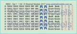 RBW Wagon - Decal Water Slide Transfers - (Set 1) - S scale