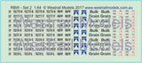 RBW Wagon - Decal Water Slide Transfers - (Set 1) - S scale