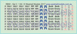 RBW Wagon - Decal Water Slide Transfers - (Set 1) - S scale